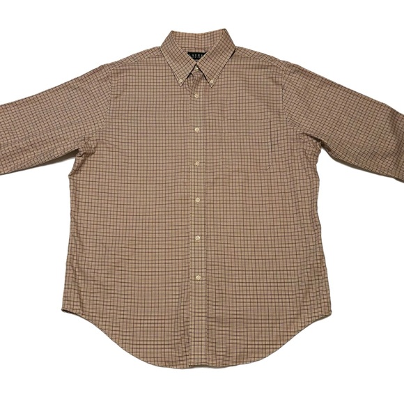 Lauren Ralph Lauren Classic fit Non-Iron Long Sleeve Blouse Sleeve Button ShIft - Picture 7 of 12